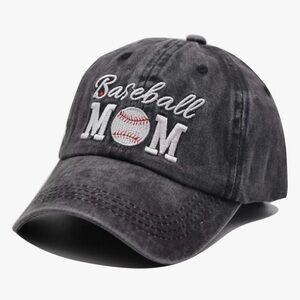 Baseball Mom Ponytail Baseball Cap Adjustable